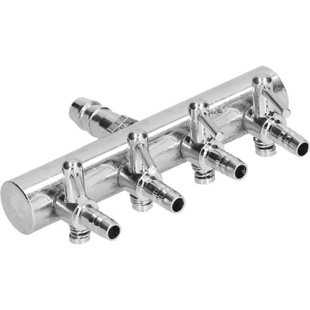Vanne de distribution d'aquarium, tuyau d'oxygène d'aquarium, interrupteur de réglage du dioxyde de carbone, acier inoxydable white