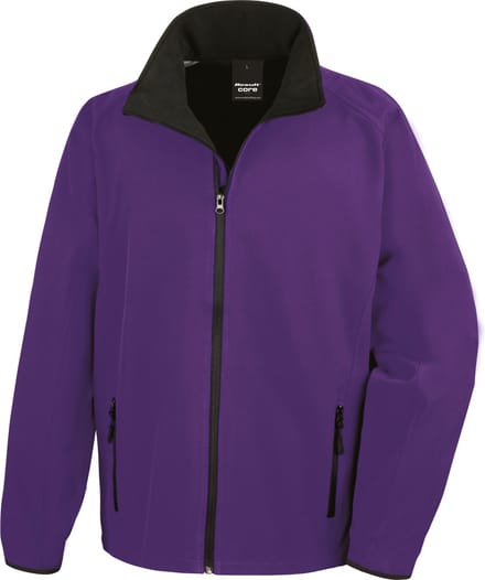 Result Printable Soft Shell Jacket RT231 - Purple/Black - L