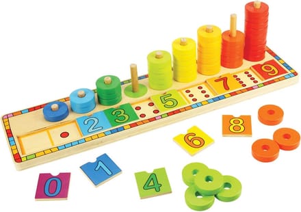 Bigjigs Wooden Learning Game Counting 55 pcs.