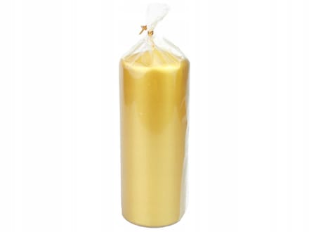 Gouden Cilinder Kaars 120x60mm - Sfeervolle Decoratie