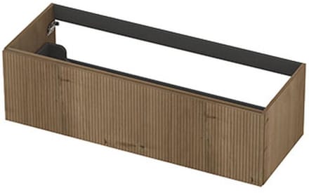 INK - Onderkast 1L Fineer Gefreesd Tbv Greep - 1200x450x400 Mm - Ash Grey