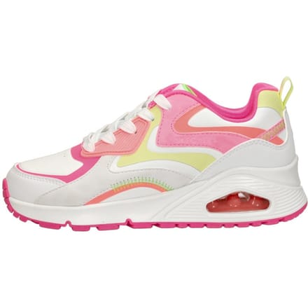Skechers Uno Gen1 - Color Surge - Meisjes Sneakers - Wit