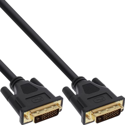 InLine® DVI-D aansluitkabel Premium, digitaal 24+1 male / male, Dual Link, 1m