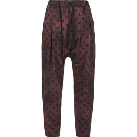 R.E.D. Rock-Engineered Design Bordeauxrode basic vrijetijdsbroek met sterrenprint - Dames - S