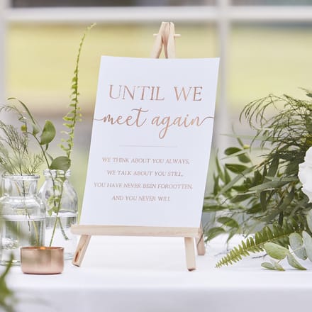 'Until We Meet Again' - Rosé Goud & Wit