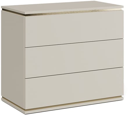 Vicco Linette Dressoir – 80 x 70 cm met 3 laden Goud