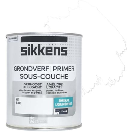 Sikkens - Binnenlak Grondverf - White - 750 Ml
