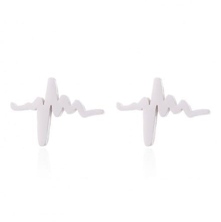 Oorstekers - Hartslag - 1 Centimeter - Stainless steel