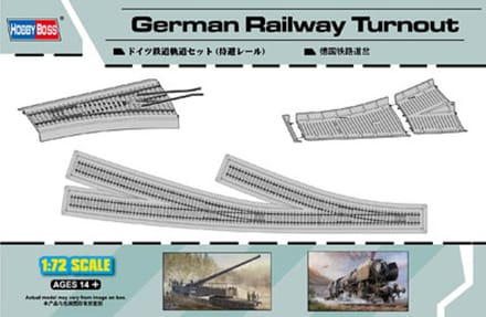 HobbyBoss Modelbouwpakket Militaire voertuigen - 82909 German Railway Turnout Plastic - 1:72 - Modelbouw
