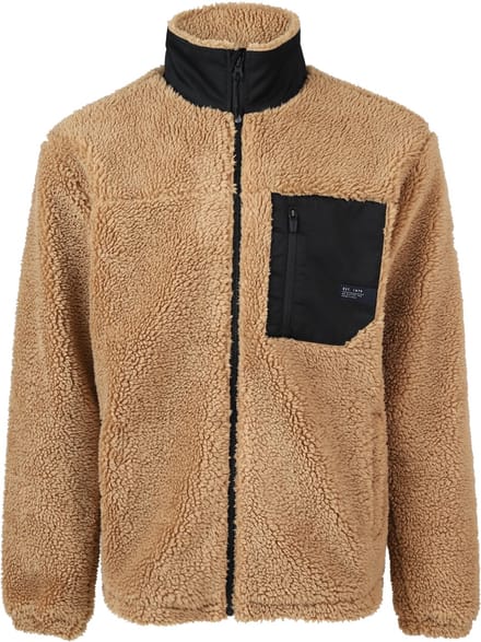 Brunotti Renziost Heren Fleece Teddy Jas - Beige - L