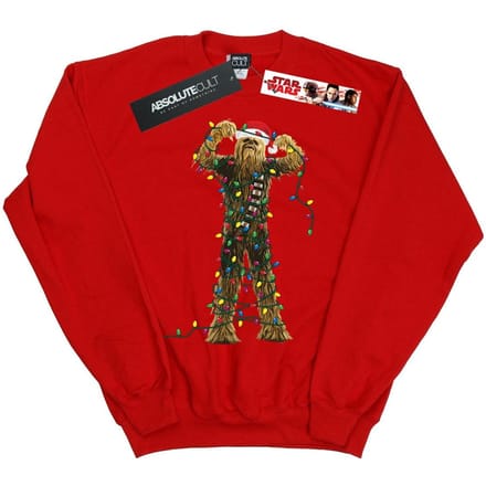 Star Wars Jongens Chewbacca Kerstverlichting Sweatshirt (Rood)
