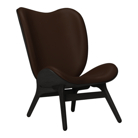 UMAGE A Conversation Piece Highback Fauteuil - eiken zwart - Leder Hope brown
