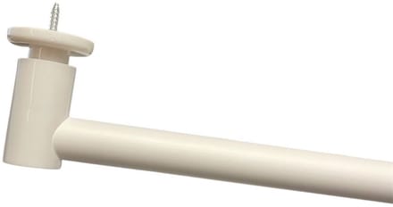 Intensions moderne eindsteunen roede - ø 13 mm - wit pvc - 2 stuks