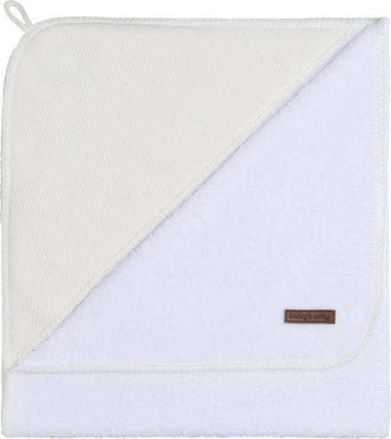 Baby's Only Baby badcape - Omslagdoek - Handdoek met capuchon Classic - Wolwit - 75x85 cm - Badstof