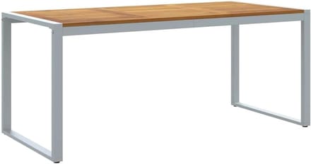 Tuintafel Massief Hout - Balkon Eettafel - Buiten Dineren - Weerbestendig Stevig Frame - 180x90x75cm - Grijs