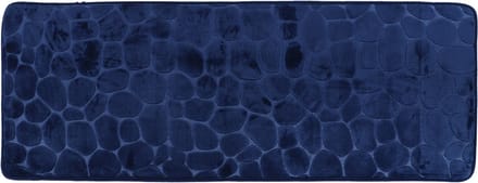 Tendance Badmat Pebble - Memory Foam - extra lang - donkerblauw - 45 x 120 cm - antislip - badkamer