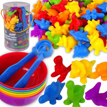 Woopie Montessori Educatief spel Kleurensorteerder Dinosaurussen 56 st. - UNI