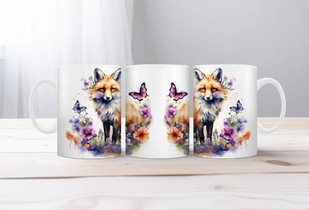 Auqarel koffiemok Vos 6