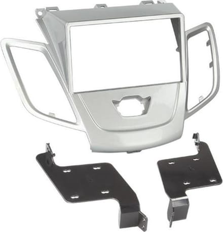 2-DIN Paneel geschikt voor Ford Fiesta (JA8) 2008-2017 - Kleur: Zilver
