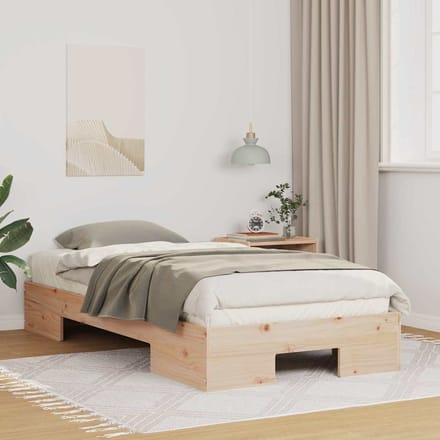 vidaXL - Bedframe - Bruin - 90 - x - 190 - cm