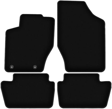 BASIC zwarte veloursmatten voor: Citroen C4 I coupé, hatchback (2004-2010)