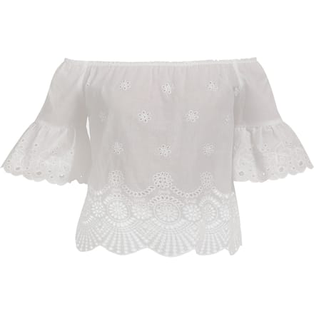 usha carmen blouse Dames wit