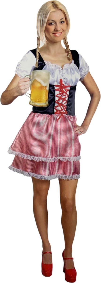 Oktoberfest Tirol Jurk Dames Rood - maat L/XL 40/42