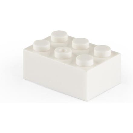 10 PIÈCES Briques de Construction DO-IT-YOURSELF épaisses 2x4 Points 16 Couleurs Briques Dimension Compatible Avec 3002 jouets pour enfants Éducatif idéal pour 10PCS blanc