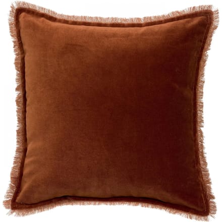 VIVARAISE - Effen kussen Fara Caramel 45 x 45