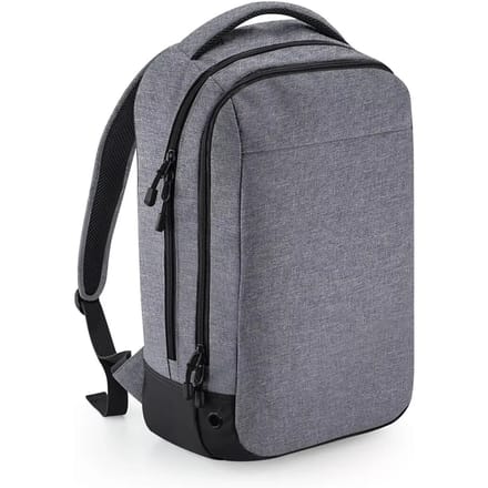 BagBase Athleisure Sports Backpack BG545 - GREY MARL/BLACK - 30 x 50 x 18 cm