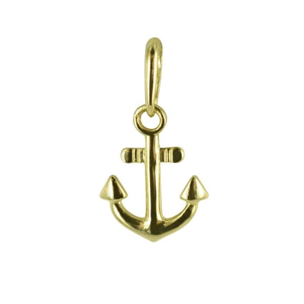 New Bling 9NBSAM-G190112 Gouden Hangertje - Dames - Anker - 11 x 8 mm - 14 Karaat - Bedel - Goud