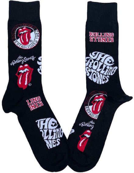 The Rolling Stones - Logos Enkelsokken - Zwart