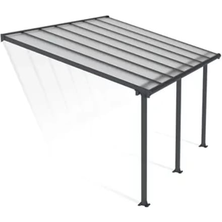 Palram | Canopia - Terrasoverkapping Olympia - Helder - Donkergrijs - 425x294cm