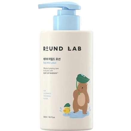 Round Lab Baby Mild Top tot Teen Wasgel 300ml + Lotion 300ml Set Zacht Baby Lichaamsverzorgings Duo white