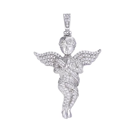 Juwelier Zwartevalk zilveren (gerhodineerd) engel hanger - 24.269