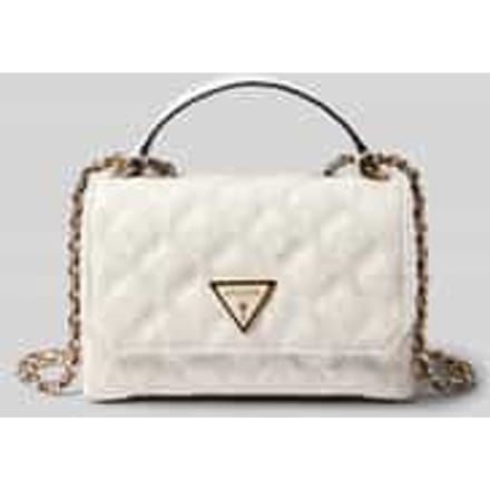 GUESS schoudertas Giully II Mini 2 Comp Convertible Flap Bag Cream White crème