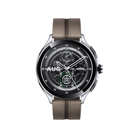 Xiaomi Watch 2 Pro - Bluetooth Silver Case with Brown Leather Strap