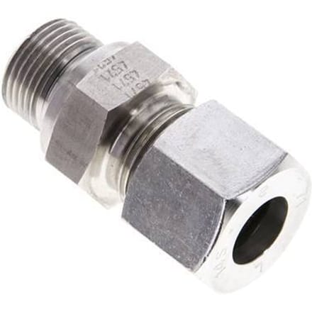 14S & M20x1.5 RVS Rechte Snijringkoppeling Buitendraad 630bar FKM ISO 8434-1