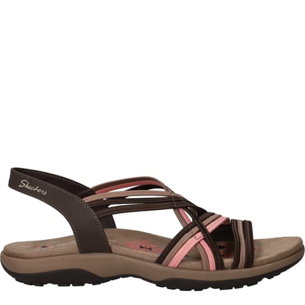Skechers Reggae Slim Sandalen bruin Textiel - Dames - Maat 36