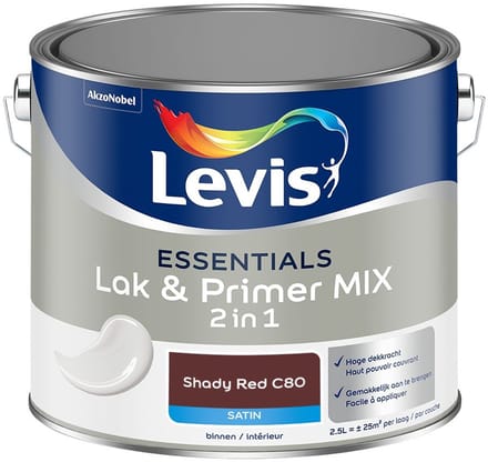 Levis - Essentials Lak & Primer Mix - Shady Red C80 - Mengverf - 2,5 L