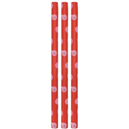 Ole cadeaupapier christmas balls - poppy red