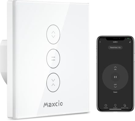 Slimme Wlan Rolluikschakelaar met Spraakbesturing en App Controle - Compatibel met Alexa, Google Assistant, Siri