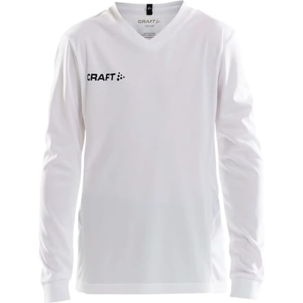 Craft Squad Jersey Solid LS Shirt Junior Sportshirt - Maat 146  - Unisex - wit/zwart Maat 146/152