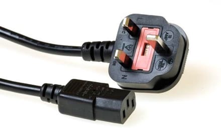ACT Netsnoer UK connector - C13 zwart 2,5 m AK5060