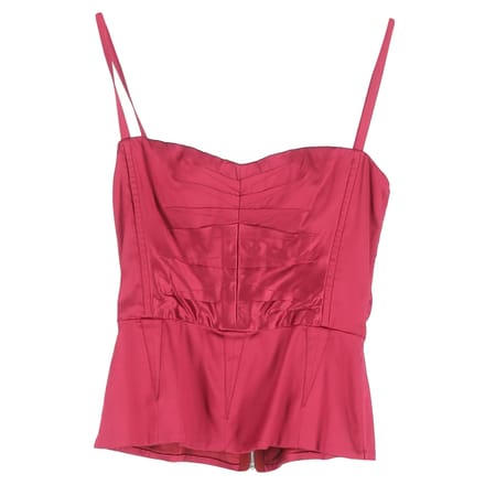 Dolce & Gabbana bustiertop met ritssluiting aan de achterkant in roze zijde
