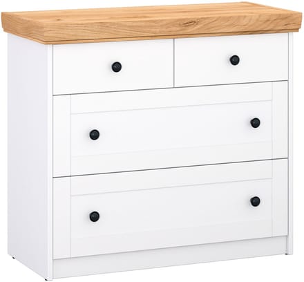 Homestyle4u Commode - Sideboard met 4 lades - Ladekasten - Wit