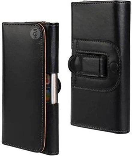 HEM Broekriem hoesje - Geschikt voor iPhone 14 Plus - Zwart