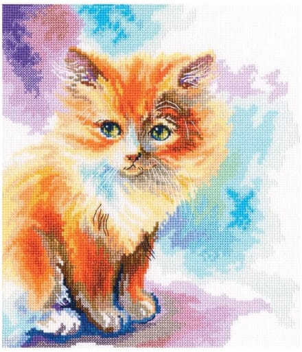 Borduurpakket zonnige poes