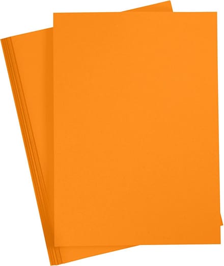 Gekleurd Karton, A4 210x297 mm,  180 gr, mandarijn, 20vellen
