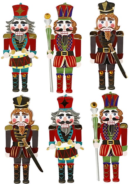 3D stickers, notenkraker, H: 75 mm, B: 30 mm, dikte 7 mm, 6 stuk/ 1 doos